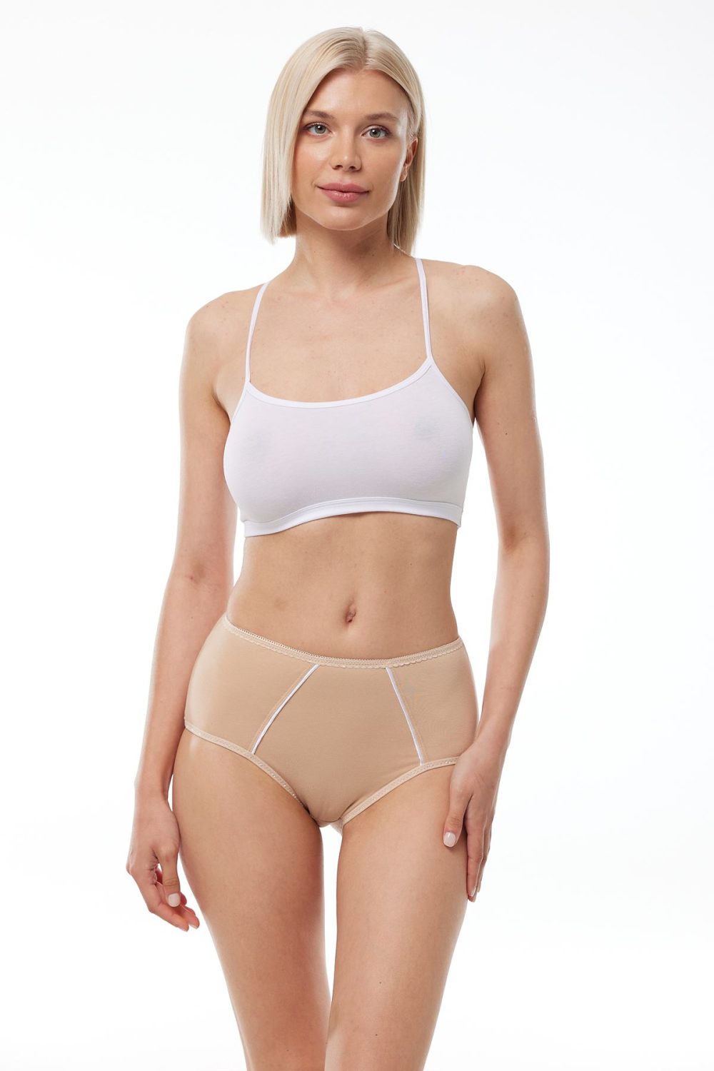 DFN Kadın 6 Lı Paket Pamuk Elastan Sabrina Yüksek Bel Slip Külot 114 - Görsel 4