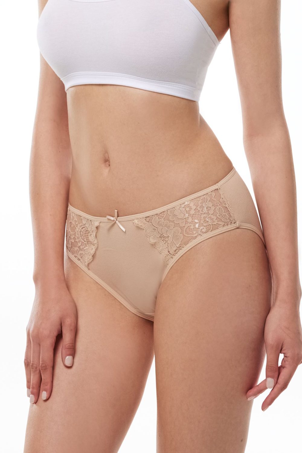 DFN Kadın 6 Lı Paket Pamuk Elastan Dantelli Slip Külot - Görsel 9