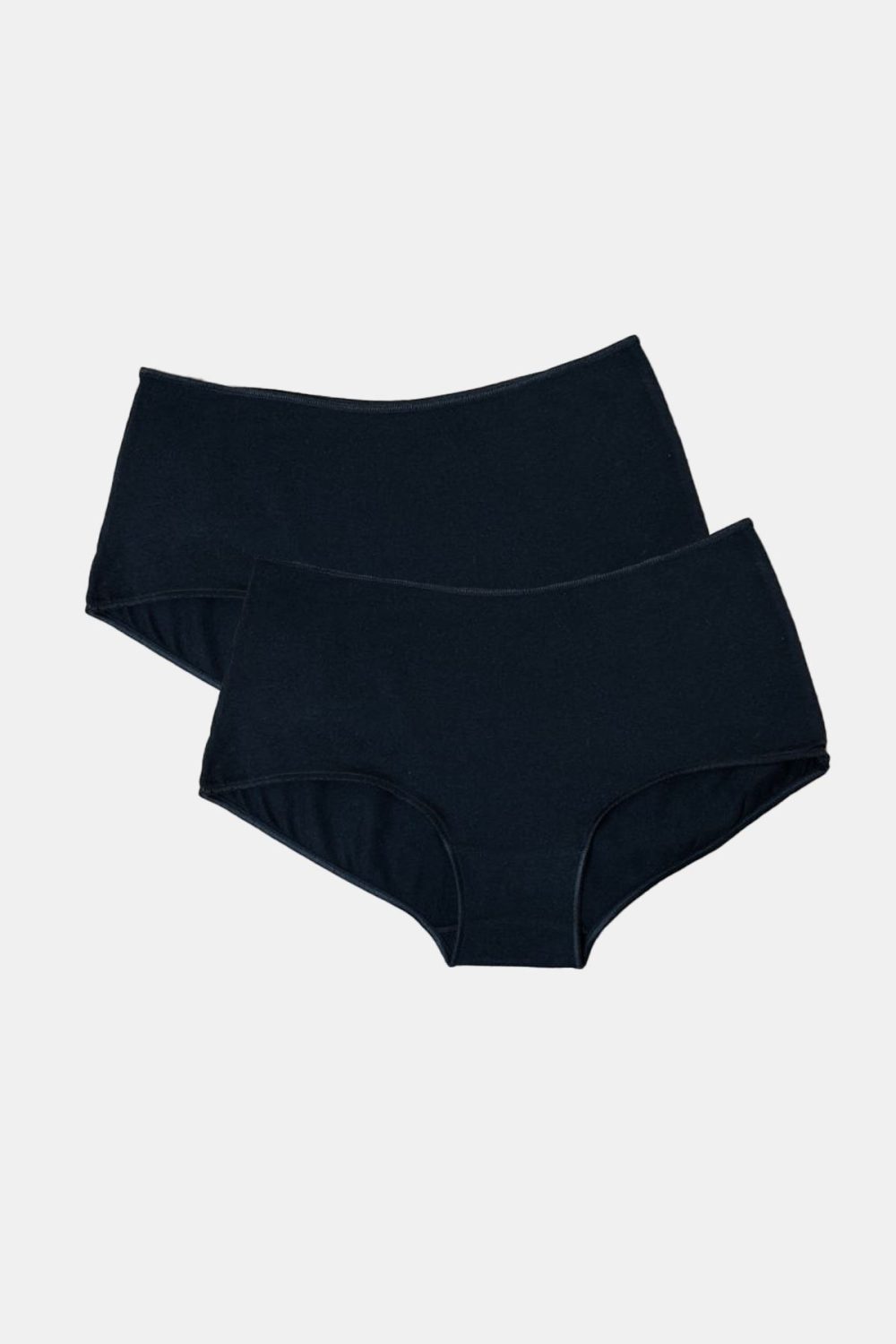 DFN Kadın Siyah 2 li Paket Geniş Kenarlı Modal Slip Külot 1126 - Görsel 4
