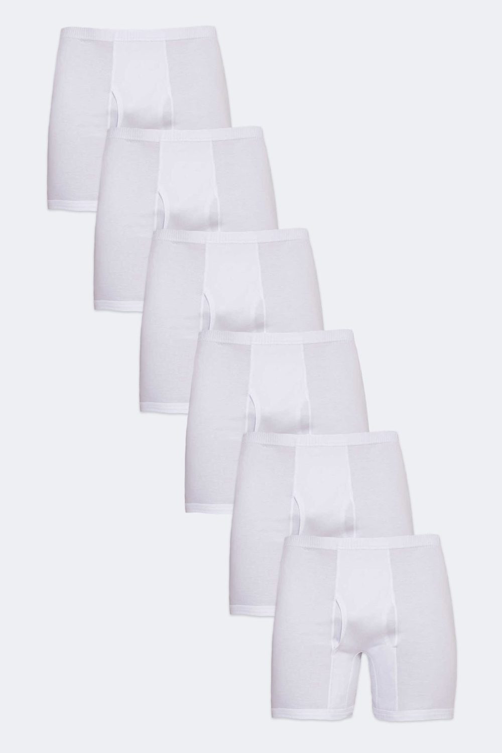 DFN Erkek Beyaz 6 Lı Paket %100 Pamuk Geniş Kalıp Arjantin Boxer 003-E - Görsel 4