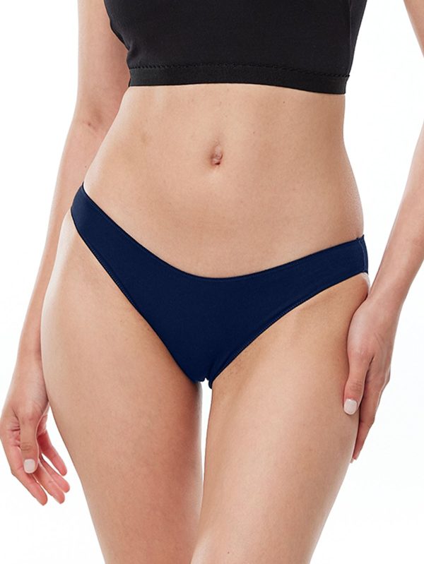DFN Kadın Lacivert 2 li Paket Modal Düşük Bel Slip Külot 183
