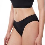 DFN Kadın Siyah 2 li Paket Modal Dar Kalıp Ara Bel Slip Külot 187