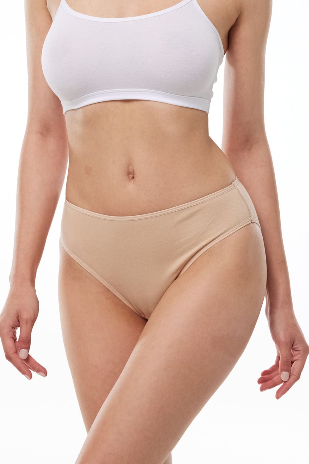 DFN Kadın Ten 2 li Paket Normal Bel Modal Slip Külot 1028
