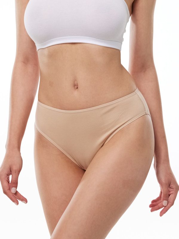DFN Kadın Ten 2 li Paket Normal Bel Modal Slip Külot 1028