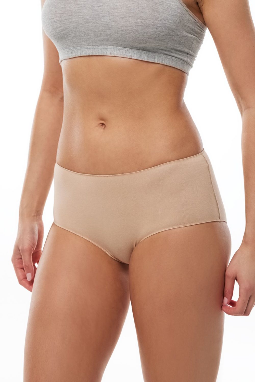 DFN Kadın Ten Ekru 4 lü Paket Geniş Kenarlı Modal Slip Külot 1126 - Görsel 2