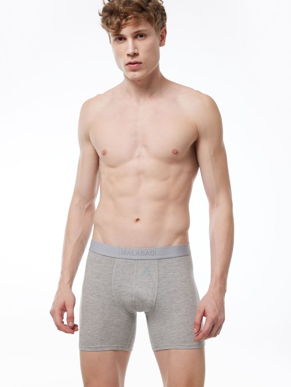DFN Erkek Gri Modal Uzun Boxer 010