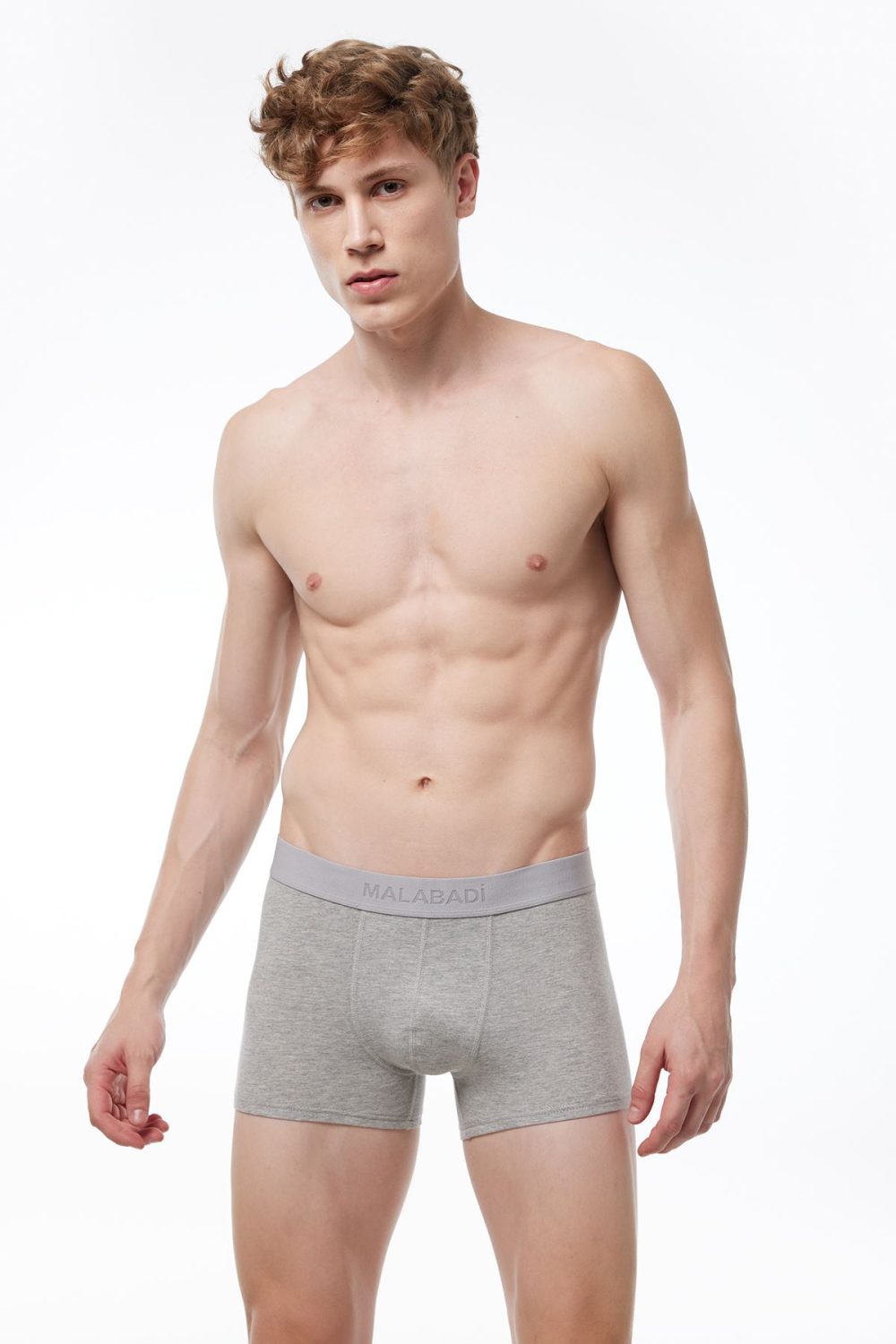 DFN Erkek Siyah Gri Beyaz 3 lü Paket Modal Kısa Boxer 011 - Görsel 3