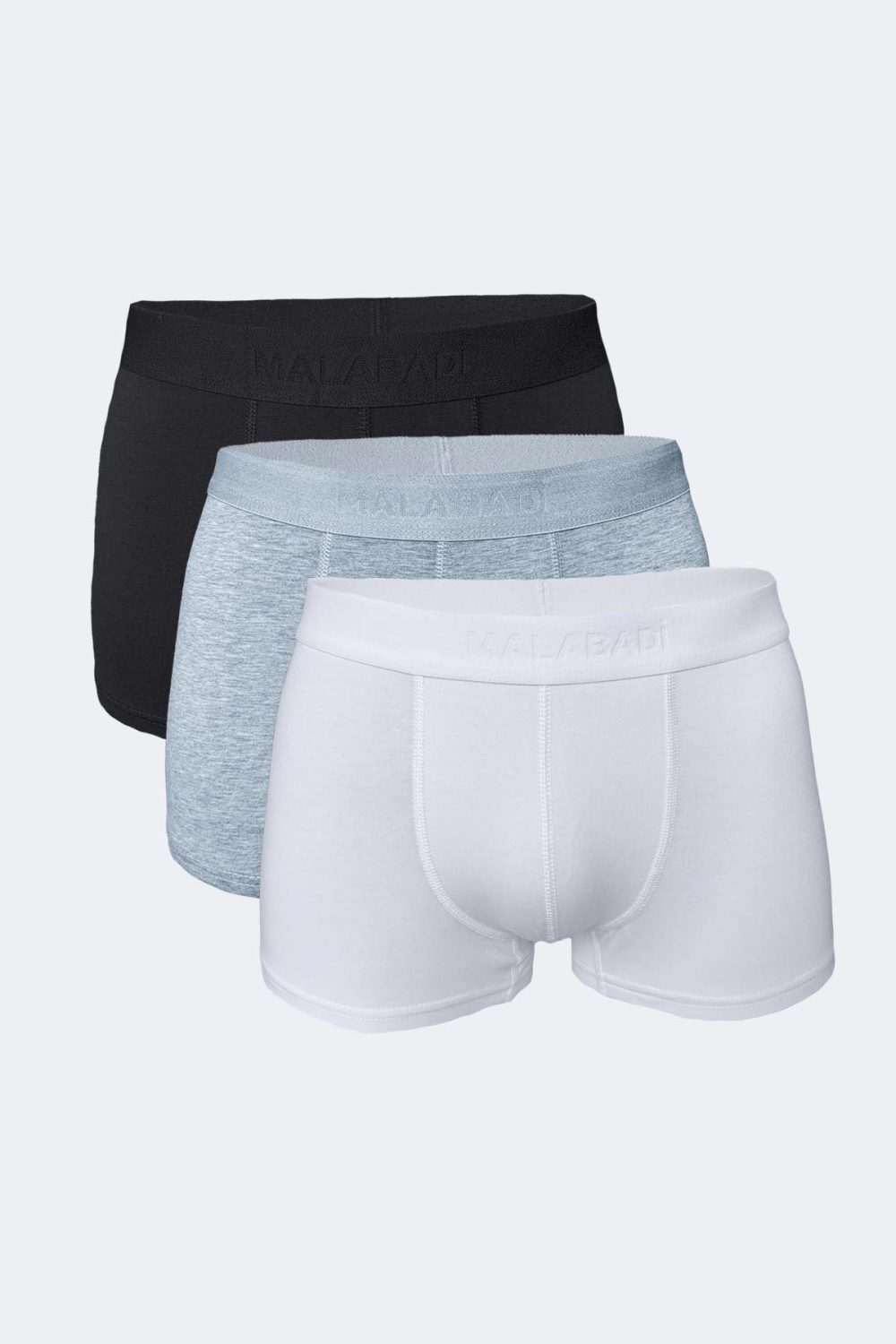 DFN Erkek Siyah Gri Beyaz 3 lü Paket Modal Kısa Boxer 011
