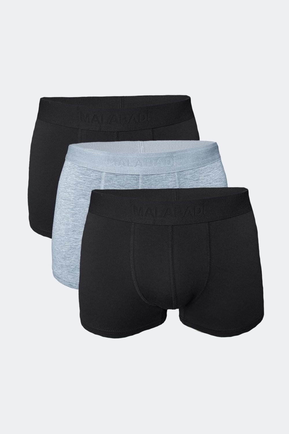 DFN Erkek Siyah Gri 3 lü Paket Modal Kısa Boxer 011