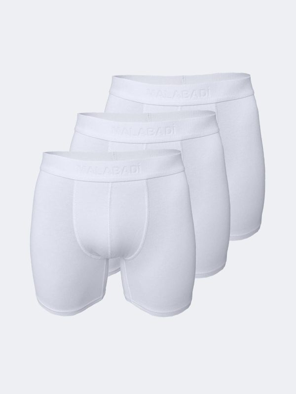 DFN Erkek Beyaz 3 lü Paket Modal Uzun Boxer 010