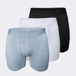 DFN Erkek Siyah Beyaz Gri 3 lü Paket Modal Uzun Boxer 010