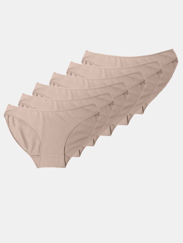 DFN Kadın Ten 6 lı Paket Modal Düşük Bel Slip Külot 183