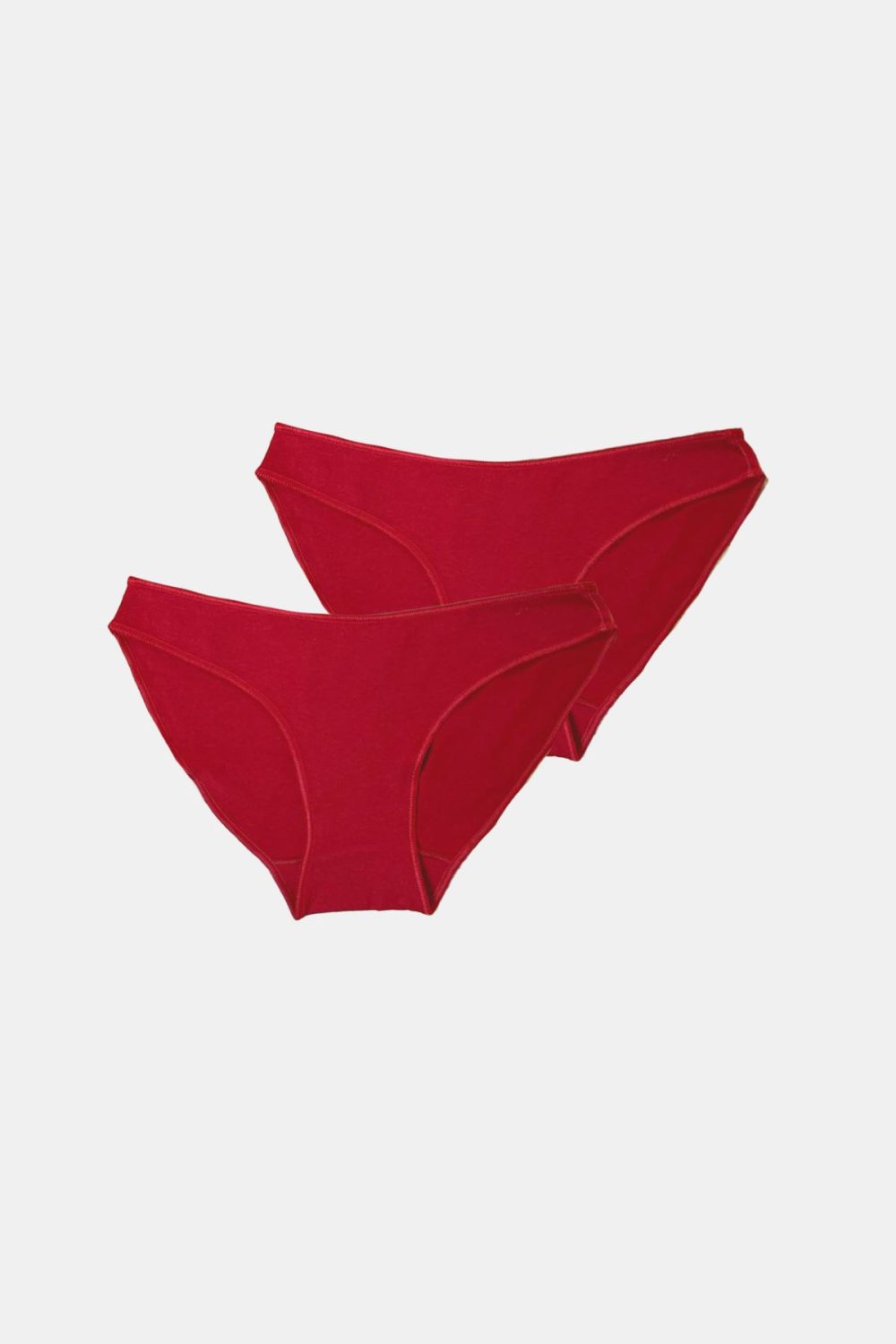 DFN Kadın Kırmızı 2 li Paket Modal Düşük Bel Slip Külot 183