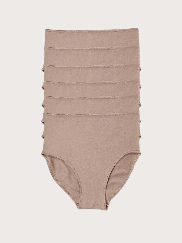 DFN Kadın Ten 6 lı Paket Modal Yüksek Bel Slip Külot 1955