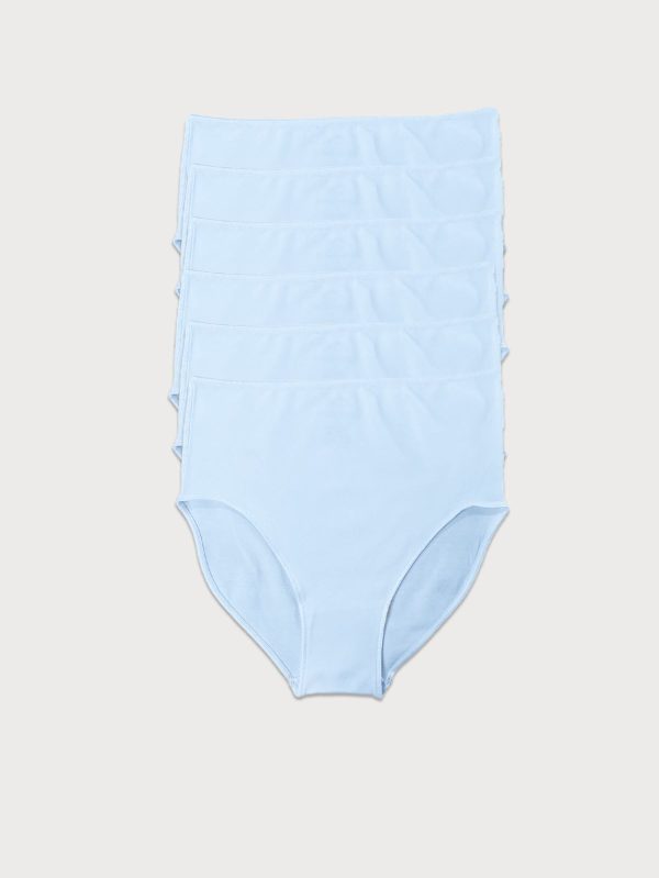 DFN Kadın Beyaz 6 lı Paket Modal Yüksek Bel Slip Külot 1955