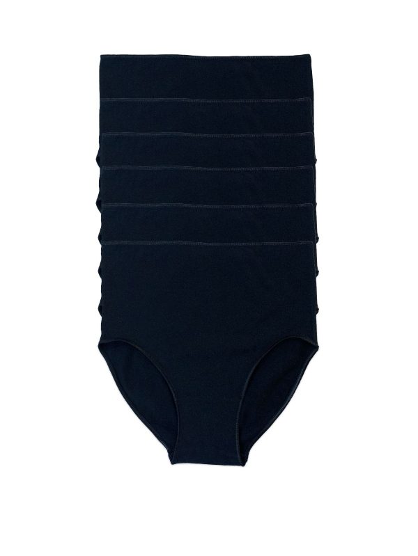 DFN Kadın Siyah 6 lı Paket Modal Yüksek Bel Slip Külot 1955
