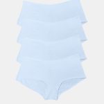 DFN Kadın Beyaz 4 lü Paket Geniş Kenarlı Modal Slip Külot 1126