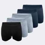 DFN Erkek Füme Gri Siyah 5 li Paket Milan Modal Boxer 014