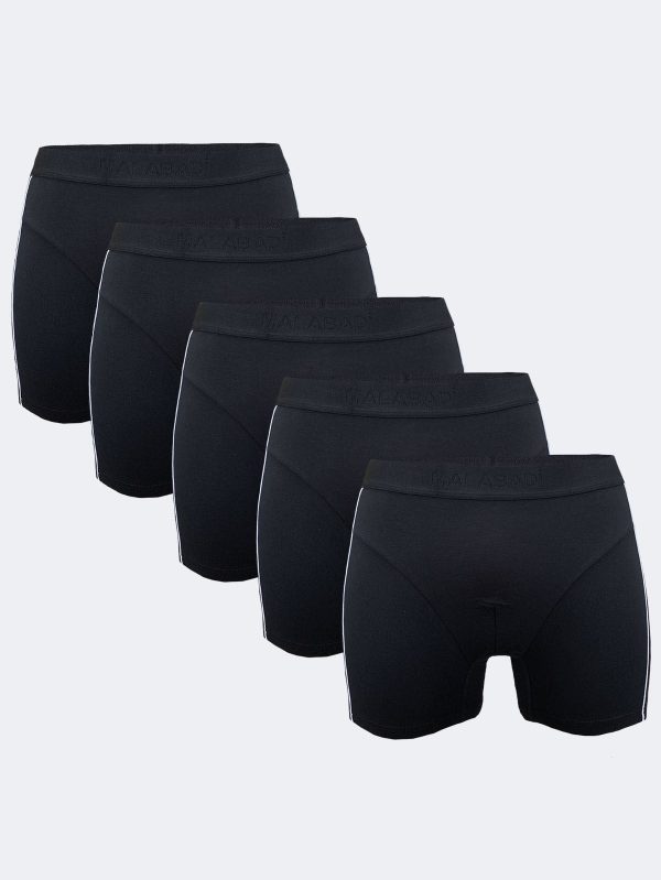 DFN Erkek Siyah 5 Li Paket Biyeli Modal Boxer 5MB017