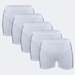 DFN Erkek Beyaz 5 Li Paket Biyeli Modal Boxer 5MB017