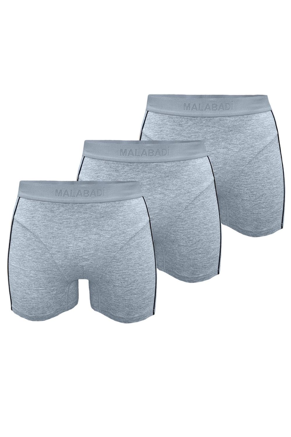 DFN Erkek Gri 3 lü Paket Biyeli Modal Boxer 3MB017