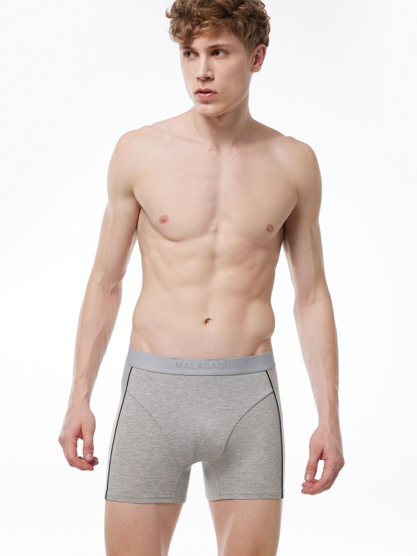 DFN Erkek Gri Biyeli Modal Boxer 017