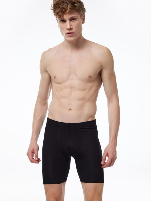 DFN Erkek Siyah Uzun Paçalı Modal Boxer 018