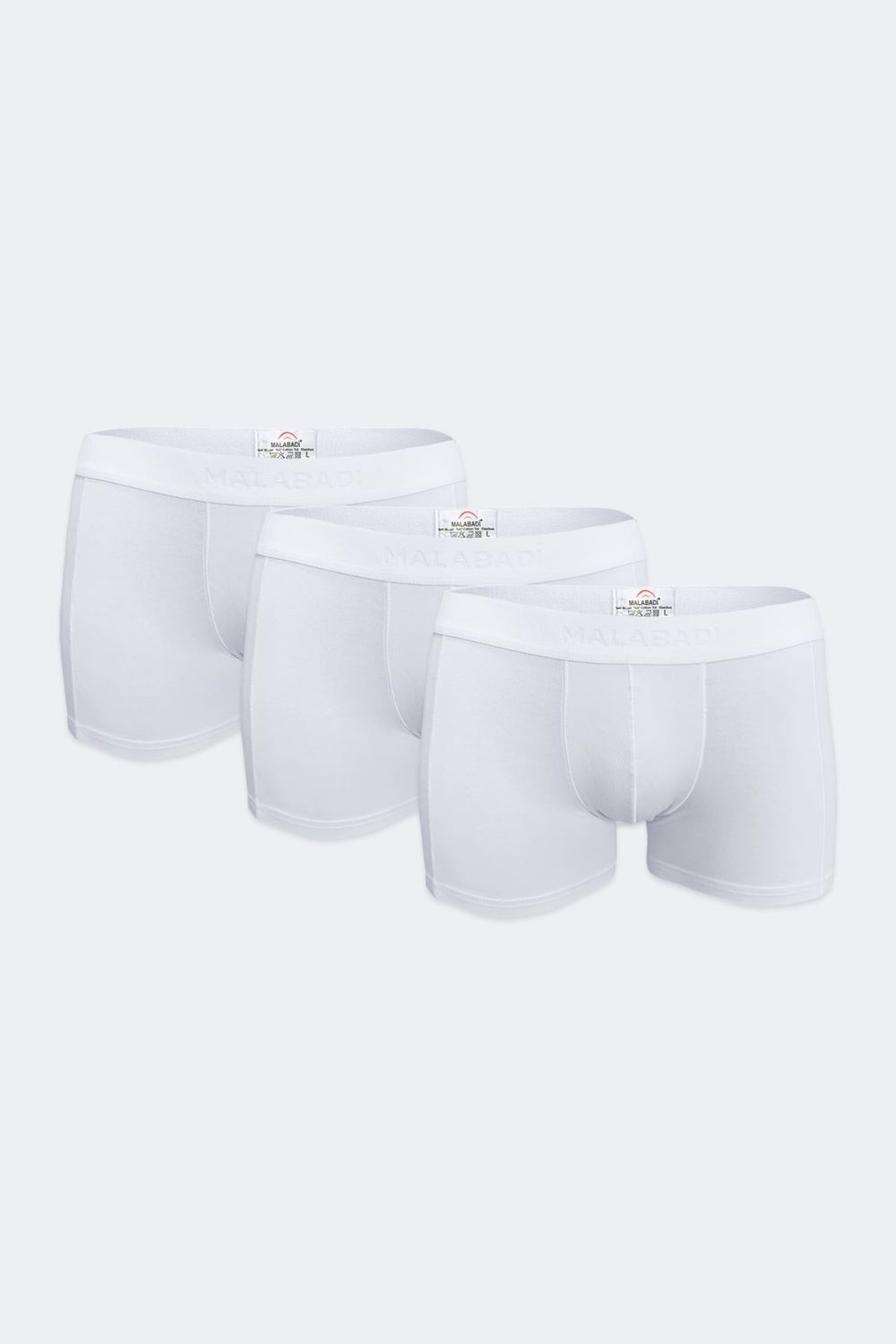 DFN Erkek 3 Adet Beyaz Modal Kısa Boxer 3M022