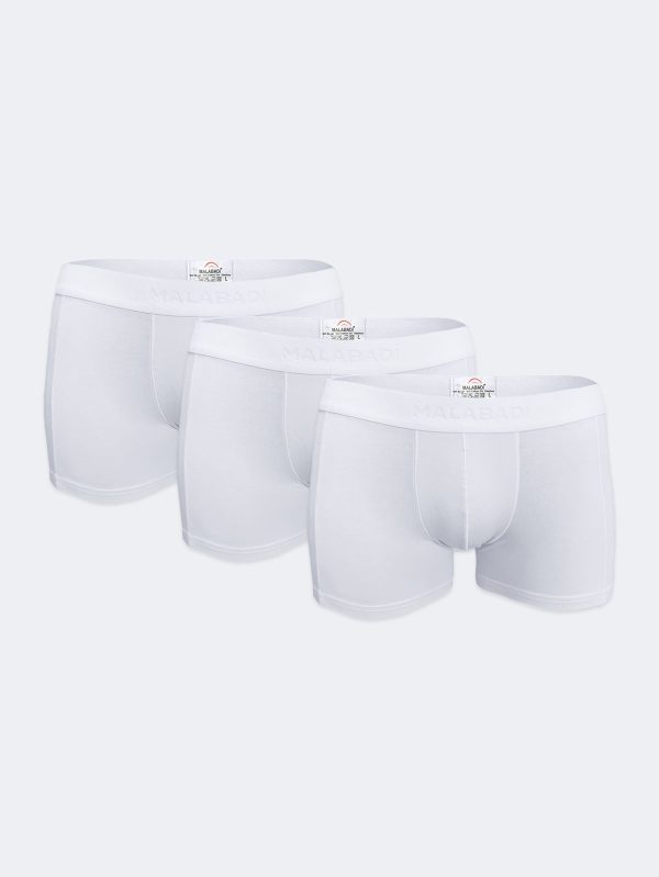 DFN Erkek 3 Adet Beyaz Modal Kısa Boxer 3M022
