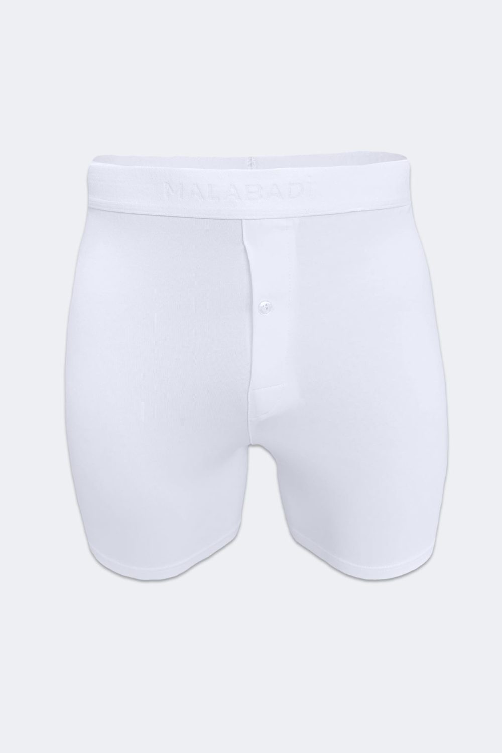DFN Erkek Beyaz Düğmeli Uzun Likralı Modal Boxer 028