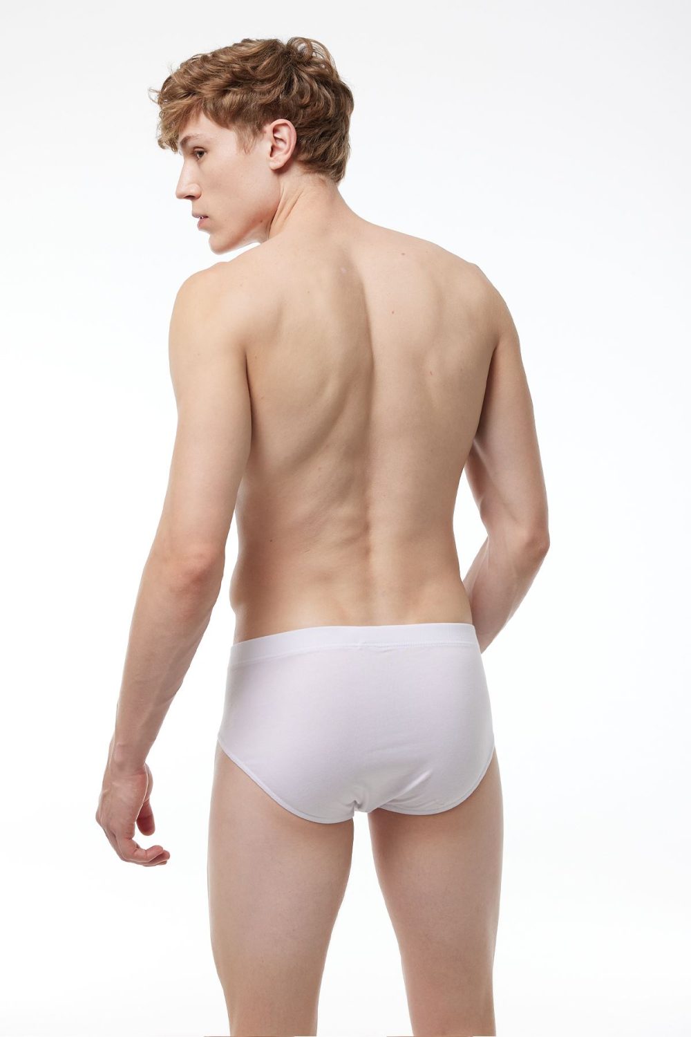 DFN Erkek Beyaz 5 li Paket Modal Slip Külot 5M053 - Görsel 3
