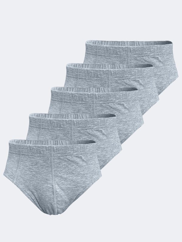 DFN Erkek Gri 5 li Paket Modal Slip Külot 5M053