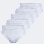 DFN Erkek Beyaz 5 li Paket Modal Slip Külot 5M053