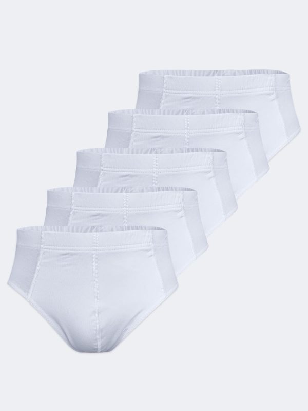 DFN Erkek Beyaz 5 li Paket Modal Slip Külot 5M053