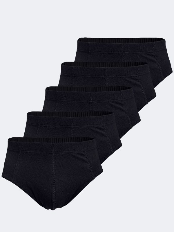 DFN Erkek Siyah 5 li Paket Modal Slip Külot 5M053
