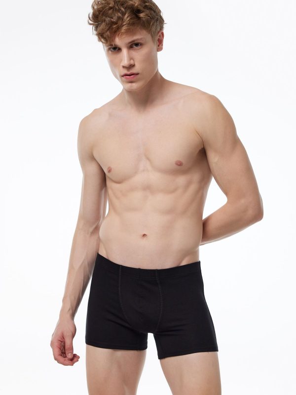 DFN Erkek Siyah Modal Likralı Boxer 058