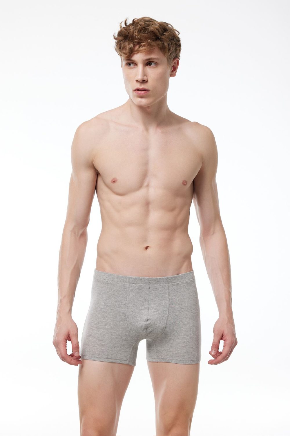 DFN Erkek Gri 3 lü Paket Modal Likralı Boxer 3M058 - Görsel 3