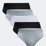 DFN Erkek Siyah Beyaz Gri 5 li Paket Modal Slip Külot 5M080