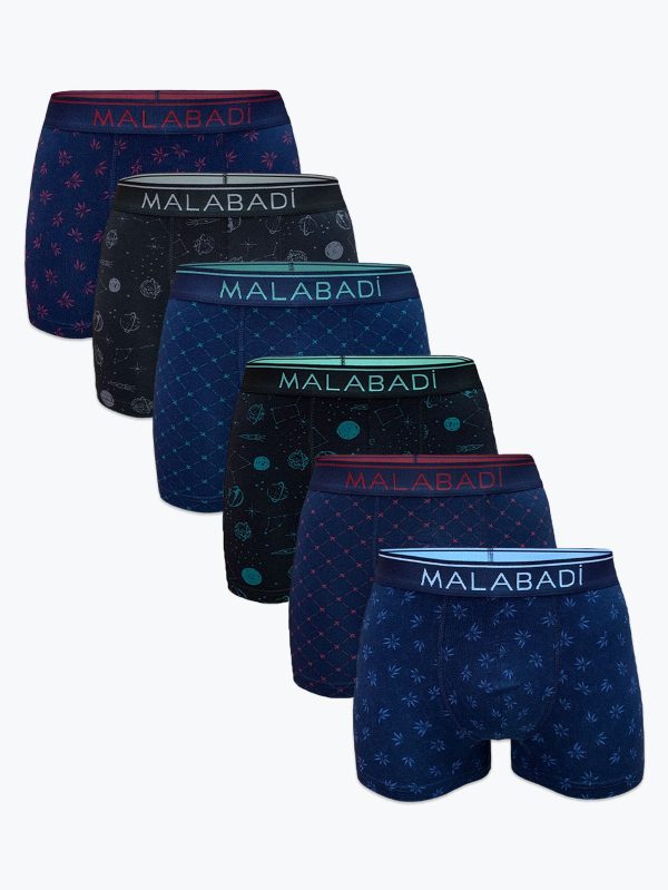 DFN Erkek Desenli Modal Boxer 6 Adet 6M252