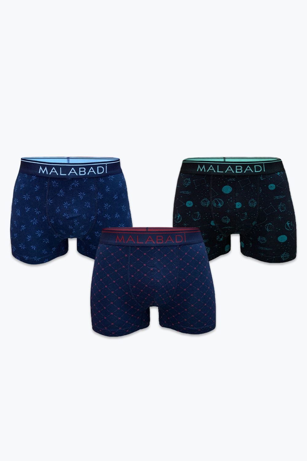 DFN Erkek Desenli Modal Boxer 3 Adet 3M252