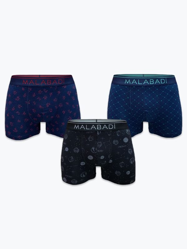 DFN Erkek Desenli Modal Boxer 3 Adet 3M252