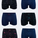 DFN Erkek Desenli Modal Boxer 6 Adet 6M251