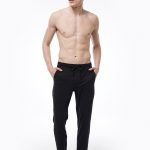 DFN Erkek Siyah Beli Lastikli Cepli Tek Alt Düz Paça Pijama 6003