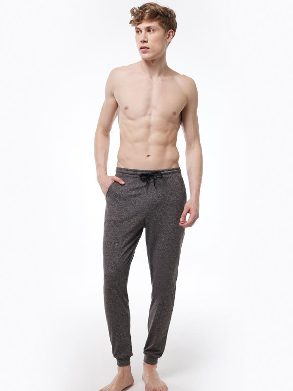 DFN Erkek Gri Beli Lastikli Cepli Tek Alt Manşetli Paça Pijama 6004