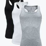 DFN Erkek Siyah Beyaz Gri 3 lü Paket %100 Pamuk Ribana Sporcu Atleti 3M039-E