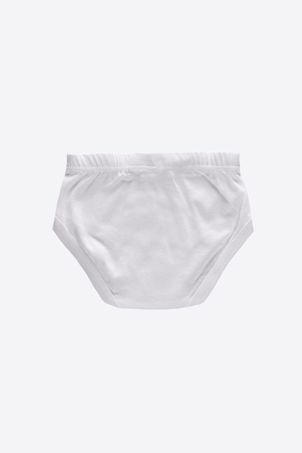 DFN Erkek Çocuk Beyaz 12 li Paket %100 Pamuk Ribana Slip Külot 203-E - Görsel 3