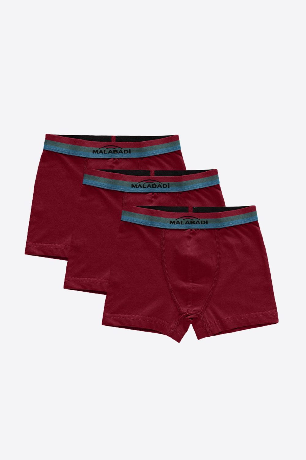 DFN Erkek Çocuk Bordo 3 Lü Pamuk Elastan Boxer 3M208