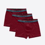 DFN Erkek Çocuk Bordo 3 Lü Pamuk Elastan Boxer 3M208