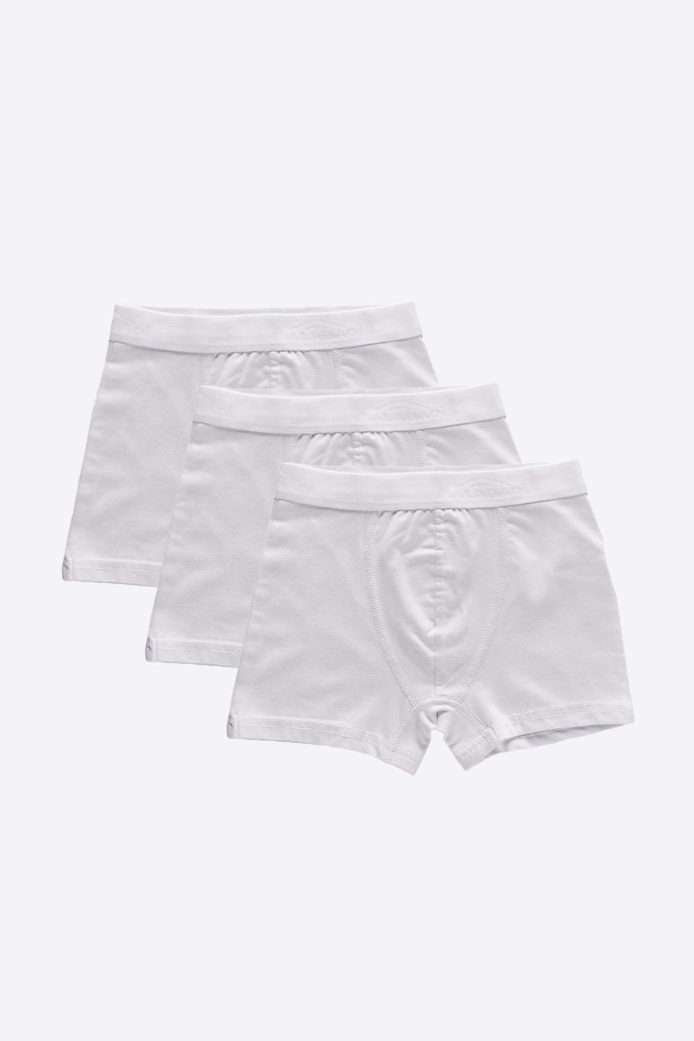 DFN Erkek Çocuk Beyaz 3 Lü Pamuk Elastan Boxer 3M208