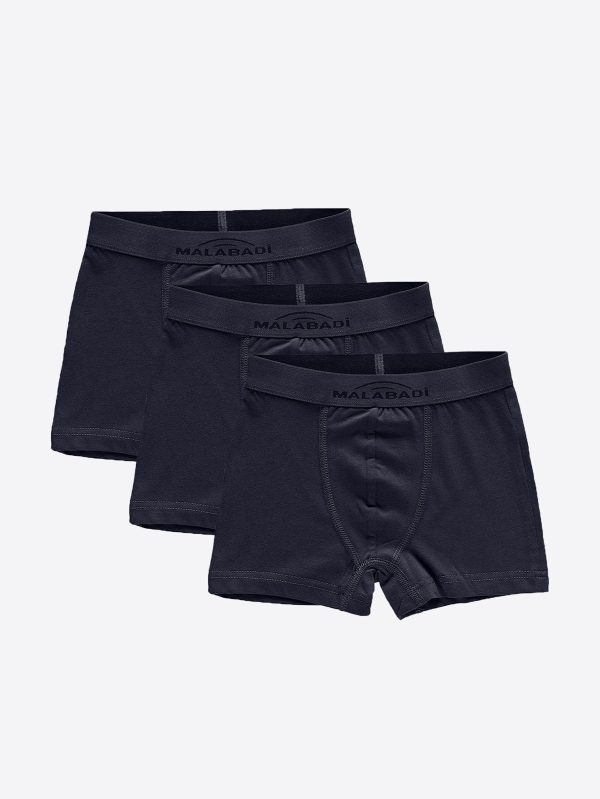 DFN Erkek Çocuk Füme 3 Lü Pamuk Elastan Boxer 3M208
